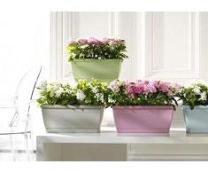 Blumenkasten Roxanne inkl. Tablett 80x20x20 cm Lindgrün
