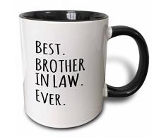 3dRose mug_151481_4 Best Brother in Law Ever Becher, keramik, schwarz