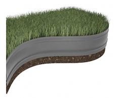 Windhager Rasen-und Gestaltungskante aus Kunstsoff, Beetumrandung, Beeteinfassung, Mähkante, elastisch, 8 m x 12,5 cm, 06099, schwarzgrau