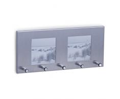 Zeller 13885 SchlÃ¼sselbord mit Fotorahmen, Edelstahl, ca. 29 x 3,8 x 13 cm