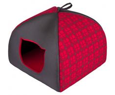 HobbyDog R3IGLCWK1 Katzenbett/Sofa / Korb Iglo Karierte, rot, Größe R3, 47 x 47 cm