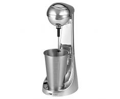 Clatronic BM 3472 // 2in1 Barmixer & Milchaufschäumer in Einem // 450 ml Fassungsvermögen // 2 Geschwindigkeitsstufen // Edelstahlbecher & -mixstab // Chromdesign