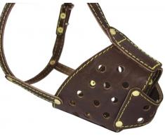 Dogs My Love Echt Leder Käfig Korb Sicher Maulkorb für Hunde Braun – Pit Bull, (Umfang 33 cm Schnauze Länge 8,9 cm)