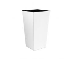 Prosperplast Blumenkübel Urbi, XL, Weiß, 50 cm hoch, aus Kunststoff mit Einsatz innen, 7 Farben