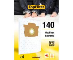 Top Filter 64140 Staubsaugerbeutel, für Rowenta, Vlies, 30°x°26°x°0,1°cm