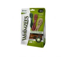 WHIMZEES Natürliche Getreidefreie Zahnpflegesnacks, Kaustangen für Hunde, Zahnbürste S, 24 Stück à 15 g