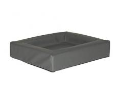 Comfort-Kussen 3CBED1-KL-ANT Komfort Hundekorb Kunstleder, 60x50x12 cm, anthrazit