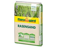 Floragard Rasen-Sand 15 kg für 10 m² • Rasenpflege • zum Lüften schwerer Böden • streuwagenfähig • zum Topdressing nach dem Vertikutieren • zum Ausgleichen von Unebenheiten