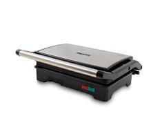 SUNTEC Elektro Kontaktgrill KGR-8373 Compact | Tischgrill aus Edelstahl | Grill für Panini, Sandwich, Toast, Fleisch, Burger, Gemüse | Elektrisch Grillen ohne Fett