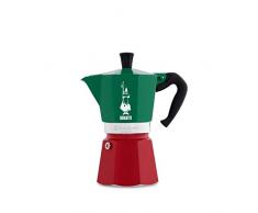 Bialetti 5323 Espressokocher-5323 Espressokocher, Aluminium, Grün,Rot,Weiß