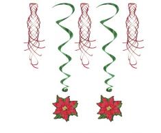 Weihnachtsstern mit Schimmern und Wirbeln, 5 Stück