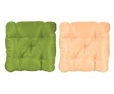 Meerweh Sitzkissen, 2er Set Auflage für Sessel Nordisches Design Sitzpolster, grün, 50.0x50.0x10.0 cm, 74070