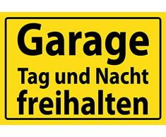 Schatzmix Blechschild Garage Tag und Nacht freihalten Metallschild Wanddeko 20x30 tin Sign