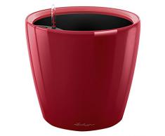 Lechuza 16087 CLASSICO Premium LS 43 Herausnehmbarer Pflanzeinsatz mit patentiertem Griffrahmen, Scarlet Rot Hochglanz, Hochwertiger Kunststoff, Inkl. Bewässerungssystem, Für Innenraumbegrünung