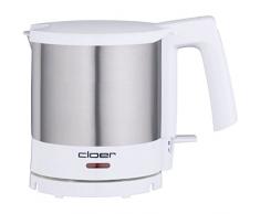 Cloer 4721 Wasserkocher / 2000 W / innen liegende Füllmengenmarkierung / Trockengeh- und Überhitzungsschutz / 1 Liter / mattierter Edelstahlbehälter