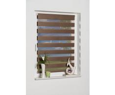 K-home Klemmfix Doppelrollo Madrid ohne Bohren Mokka 100 x 150 cm (B x L)