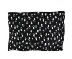 Karlie Hundekissen Eckig Paws, schwarz, 91 cm x 70 cm x 4 cm, aus flecce
