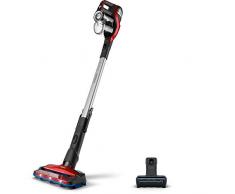 Philips FC6823/01 SpeedPro Max Kabelloser Staubsauger (mit Akku, 360°-Saugdüse, 65 Min. Akkulaufzeit, Turbo-Tierhaardüse) rot