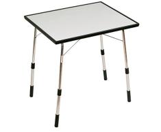 Lafuma Klappbarer, höhenverstellbarer Gartentisch, Wetterfest, Louisiane, carbon (grau), 72,5 x 60,5 cm