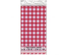 Einzigartige Industries Kunststoff Bedruckt Tischdecke 137Â cm x 274Â cm, Rot und WeiÃ Kariert