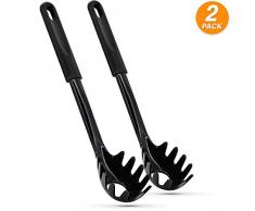 Ram Pro Spaghettigabel aus hitzebeständigem Nylon mit Kunststoffgriff, ideal für antihaftbeschichtete Töpfe und Pfannen schwarz