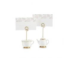 Kate Aspen Platzkartenhalter Tea Time Whimsy Teekanne und Teetasse Platzkarten inklusive 6 Stück
