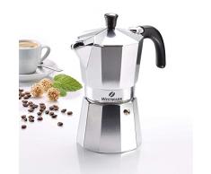 Westmark Espressokocher, Für 6 Espressotassen, Aluminium, Brasilia, Silber/schwarz, 24622260