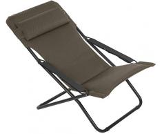Lafuma Liegestuhl, Klappbar und verstellbar, Transabed, Air Comfort, Taupe, LFM2865-7057