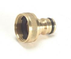 REHAU 12495961100 Hahnanschluss 3/4 Zoll Messing-klick Garten, Mehrfarbig