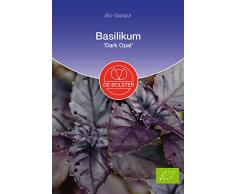 De Bolster Bio-Samen Basilikum Dark Opal, tolles Küchenkraut zum Pflanzen 3 Packungen Saatgut