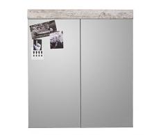 trendteam Badezimmer Spiegelschrank Spiegel Cancun Boom, 72 x 79 x 23 cm in Pinie Canyon White Dekor mit viel Stauraum