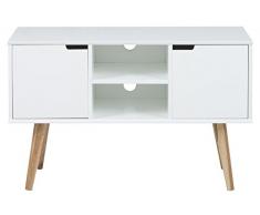 AC Design Furniture 60639 Anrichte Mariela, Türen 2 Stück, Boden 1 Stück Holz, 96 x 38 x 62,5 cm, weiÃ