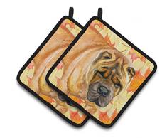 Carolines Treasures BB9963PTHD Afghanischer Hound Fall dekorierter Topflappen, 7,5 H x 7,5 W, mehrfarbig Shar Pei 7.5HX7.5W mehrfarbig