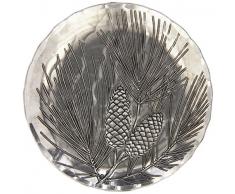 Untersetzer, immergrün, handgehämmertes Aluminium, hält Tischplatten sicher, 11,4 cm, runder Untersetzer, handgefertigt in den USA von Wendell August Forge