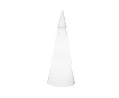 8 seasons design | LED Weihnachtsbeleuchtung Baum Shining Tree 3D (55cm, RGB, fließender Farbwechsel, dimmbar, Fernbedienung, für innen & außen) weiß