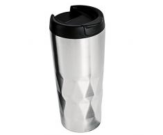 Wedo 2058454 Isolierbecher Diamond, silber/schwarz