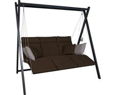 Angerer Relax Hollywoodschaukel 3-Sitzer Smart, coffee, 220 x 150 x 210 cm, 7000/270