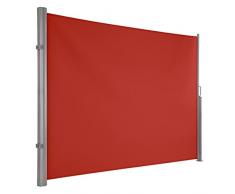 Ultranatura Maui Seitenmarkise, Seitenwandmarkise ausziehbar, Seitenrollo Balkon, Terrasse und Garten, Windschutz und Sichtschutz robust, 300 x 180 cm, orange