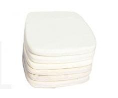 OUTFLEXX 6er-Set weiche Sitz-Polster inklusive creme-weiße Bezüge, ca. 46,5 x 50 cm, Polster aus Schaumstoff, pflegeleicht, wasserabweisend und waschbar, bester Sitzkomfort auf Polyrattan Möbel