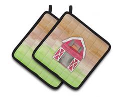 Caroline s Treasures bb7409pthd Barn Watercolor verziert Topflappen, 19,1 x 19,1 cm Multicolor