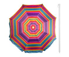 Aktive 62175 Strandschirm, 240 cm, UV-Schutz 50, mit Belüftung