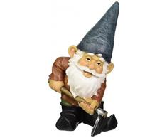 Design Toscano Dekofigur Gnom mit Hacke, Kunstharz