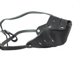 Dogs My Love Echt Leder Käfig Korb Sicher Maulkorb für Hunde # 130 Schwarz – Rottweiler, Boxer (Umfang 34,3 cm Schnauze Länge 8,9 cm)