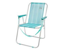 Aktive 53959 Fester Klappstuhl Aluminium Beach, 47 x 54 x 75 cm, mediterranes Blau