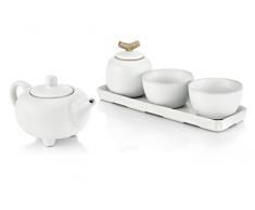 TEASOUL B6021246 Ru Porzellan Teeset, weiß
