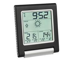 TFA Dostmann Funkwetterstation Spectro, inkl Funkuhr, Wettervorhersage, mit Weckalarm, schwarz