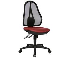 Topstar OP200G27 Open Point SY, BÃ¼rostuhl, Schreibtischstuhl, ergonomisch, Bezug bordeaux rot