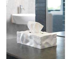 Essey Kosmetiktücher-Box Wipy Cube II, rechteckiger Taschentuchspender, Design Taschentuchbox, weiß
