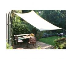 Floracord 06-77-07-37 Vierecksonnensegel mit Regenschutz 2,5 x 3 m inklusive Zubehör mit dauerelastischen Spanngurten, silbergrau