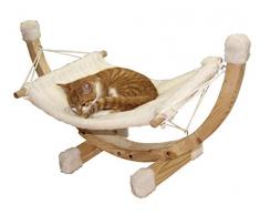 Kerbl Hängematte SIESTA, weiß mit Holzgestell,73 x 36 x 34 cm